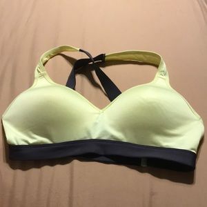 Yellow sports bra